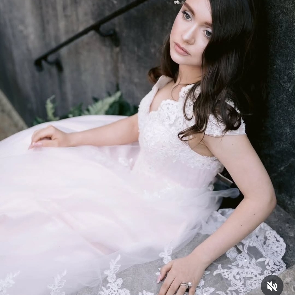 Charming Pink Wedding Gown